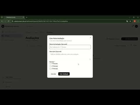 Criar uma Avaliação de Período